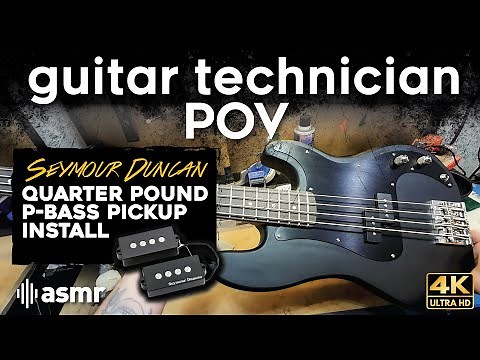 POV Guitar: Seymour Duncan Quarter Pound P-Bass Pickup Install | ASMR 4K