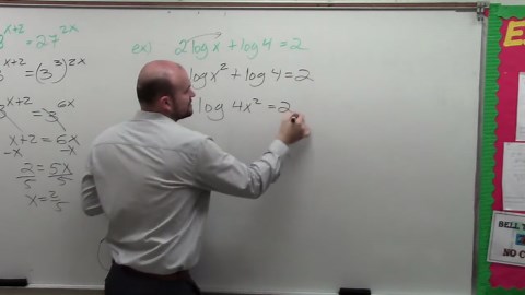Learn to use the rules of logarithms to solve a logarithmic equation