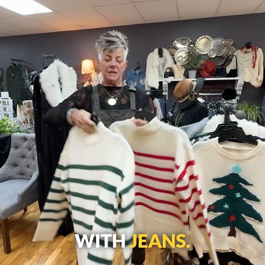 1.9K views · 35 reactions | These adorable holiday sweaters and sweatshirts won't last long!! Stop by @Urban Chique Boutique in Delphi for your holiday attire. PLUS Urban Chique will be open late this Thursday 11/20 for Christmas Tree Walk & Twilight Shopping event! #delphimainstreet #SupportLocal #shoplocal | Delphi Main Street | Facebook