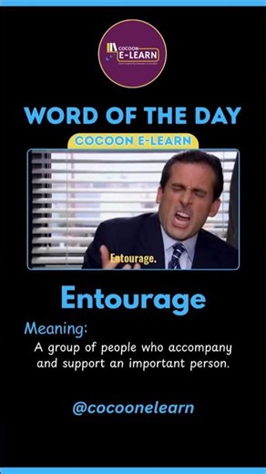 Word of the Day: Entourage | learn English #shortsfeed #shorts#