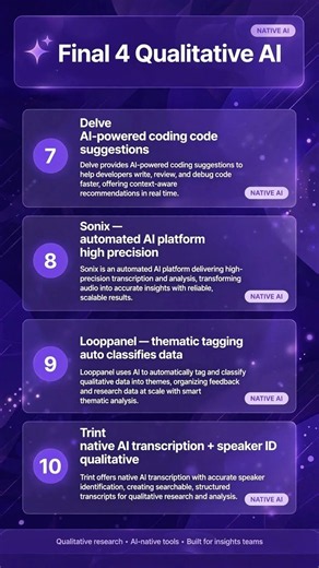 Top 10 AI Tools for Qualitative Research (Only Native AI) NVivo ATLAS.ti MAXQDA 2025