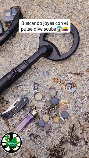Mira todo lo que encontramos con el pulse dive scuba en un balneario. Éste detector es sin duda el mejor de su categoría. 😱😱😱😱💰💰💰 #detectoresantioquia #divisioncolombia #ivancalle #Pulse #dive #scuba | Detectores Antioquia