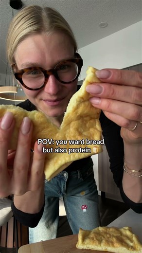 2 ingredient bread (gf • df) It’s giving the viral cloud bread but with extra protein 💪 It’s soft,