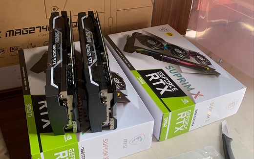 微星超龙x3080 VS 微星超龙x3080ti 默频3dmark time spy 跑分对比