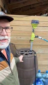 How we connect rainwater collection barrels to our RV fresh water tank