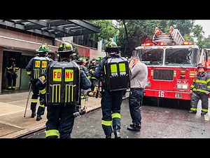 **RARE Rebreather Ops & MAJOR FDNY Response!** Heavy Traffic to 2-Alarm Cellar Fire [MAN Box 962]