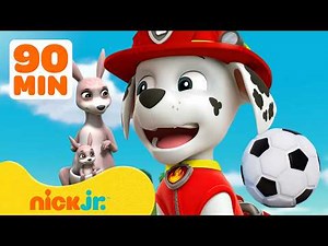 Hop and Bounce with Marshall! 🦘⚽️ PAW Patrol Missions & Rescues! | 90 Minutes | Skye and Friends