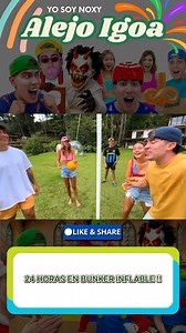 24 horas en bunker inflable !! | Yo Soy Noxy