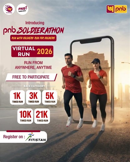 Join the PNB Soldierathon Virtual Run 2026 and honour the bravery of Indian Armed Forces.