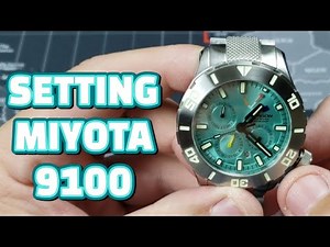 Setting the Miyota 9100 Automatic Movement - Setting the Time, Date, Month, Day of the Week