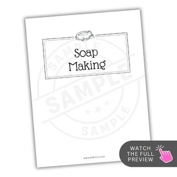 Soap Making Project Planner | 9-Page Printable PDF