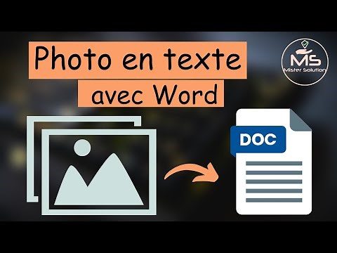 Convertir une image photo en document Word Modifiable avec Word facilement