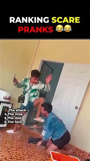 Ranking These Scare Pranks By How Bad They Got 😂 #shorts #prank