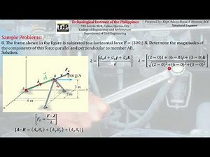 2 Parallel and Perpendicular Components Sample Problem | Moment of a Force