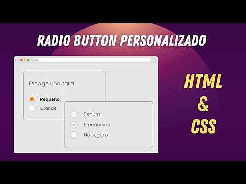 Cómo crear Radio Buttons personalizados con HTML y CSS | Tutorial