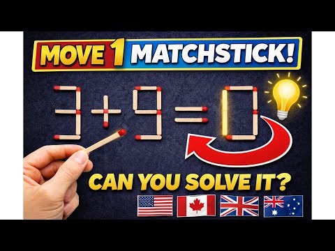 Move 1 Matchstick to Fix This Equation | Brain Teaser Puzzle LIVE 🧠🇺🇸🇨🇦🇬🇧🇦🇺