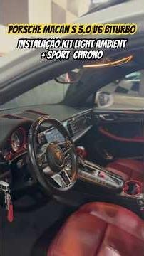 Porsche Macan S - Instalação Sport Chrono + Light Ambient Interna Futurista #led #porsche #macan