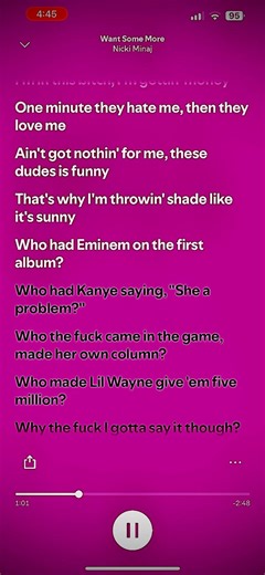 ~ want some more ~ • nicki minaj • #shortsfeed #fypシ゚viral #relatable #trending #songs4u_ #lyrics