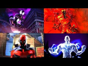 All Ultimate Spider-Man Boss Fights - Spider-Man Shattered Dimensions