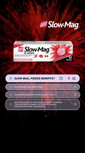 Ready to support your physical performance and get back to your best 💪🏽? Slow-mag® is available at leading retail pharmacy chains, selected retail stores and independent pharmacies nationwide. Get yours today to #BeatYourSlump! Click link for Slow-MagⓇ Legals - https://slowmag.co.za/references For full prescribing information refer to the package insert. [S0] Slow-MagⓇ Fizzies*. Each effervescent tablet contains magnesium carbonate 707,98 mg, providing 172 mg magnesium (elemental) and ascorbic