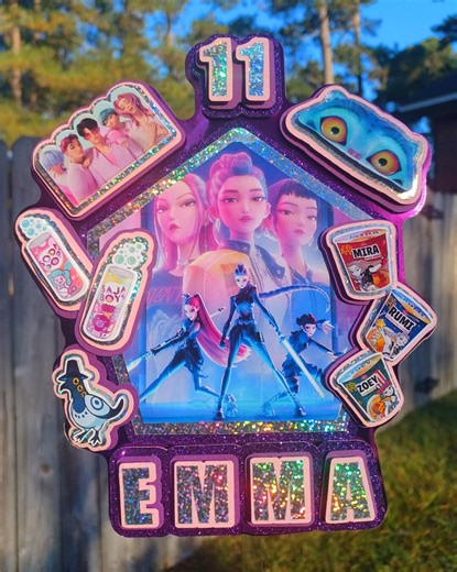 Kpop Demon Hunter 3D Cake Topper -custom Girl Party Decor - Cute Personalized Birthday Gift (dark Version) - Etsy