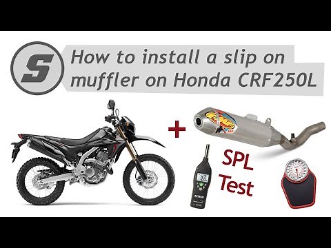 How to install FMF Q4 Quiet Core Exhaust Muffler on Honda CRF250L (Yoshimura, Delkavic) + SPL Test