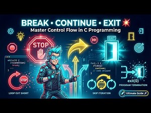 Mastering Break, Continue, and Exit in C | Complete Control Statement Guide