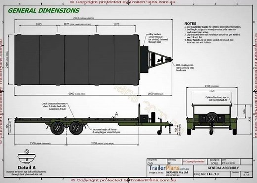 14 reactions · 6 comments | The 6m Flat Top Trailer is a full width trailer bed extending over the wheels to give the maximum load area possible. With a max ATM of 3500kg and a TARE of 1180kg you have a generous load capacity of up to 2320kg. The plans will provide all the necessary drawings, instructions, parts lists and handy tips to enable you to build with confidence, knowing your trailer will conform to legal requirements. | Trailer Plans | Facebook