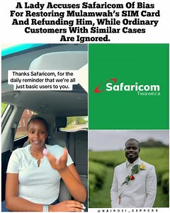 8.4K views · 5.6K reactions | A Lady Accuses Safaricom Of Bias For Restoring Mulamwah’s SIM Card And Refunding Him, While Ordinary Customers With Similar Cases Are Ignored. | Nairobi Express | Facebook