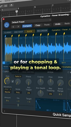 Audio sampling options explained #logicpro #logicprox #logicprotips #musicproduction #mixing