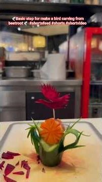 🕊️Basic step for make a bird carving from beetroot🕊️ #shortsfeed #shorts #shortvideo