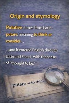 Putative meaning — Believed to be true but not yet proven
