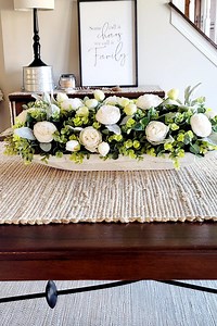 White Floral Arrangement Dining Table Arrangement Chabby Chic Decor White Rose Peony Arrangement Farmhouse Large Flower Arrangement Table - Etsy