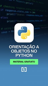 7 comments |  Quer conhecer mais sobre orientação a objetos no Python? Digite “orientação a objetos” para receber um material totalmente gratuito. #python #oo #treinaweb #materialgratuito | TreinaWeb | Facebook