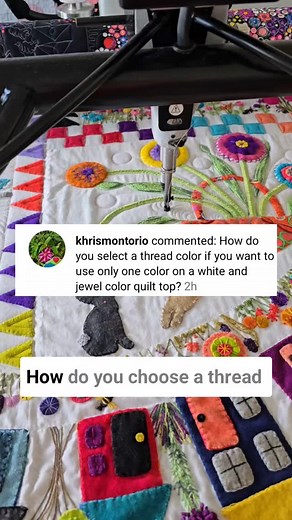How do you choose a thread color if you’re only using one on a white and jewel-toned quilt top? Comment 'Academy' below, and I'll send you details! Such a great question! It really comes down to how much you want your quilting to stand out. The weight of the thread also plays a big role in how visible your stitches will be. If you want a bold, dramatic look, go for a jewel-toned thread—this is a super brave choice and will make your quilting pop! But if you’d rather have your stitching blend in 