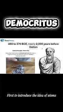 Democritus: The Man Who Imagined Atoms #AtomicTheory#ChemistryShort