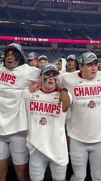 The Ohio State Buckeyes sing “Carmen Ohio” after beating Texas.