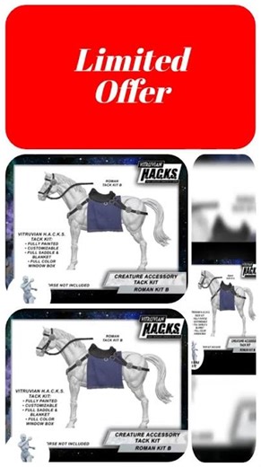 Mighty Steeds - Roman Tack Kit – BLUE Action Figure Accessories
