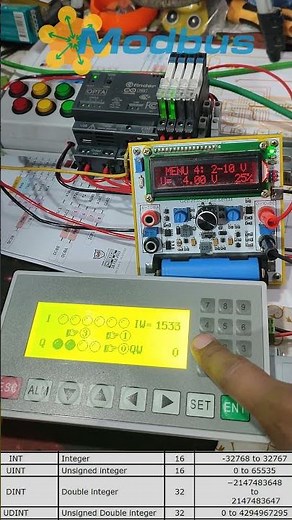 ✨ Probando protocolo Modbus RTU por RS485 en el Arduino OPTA de Finder con un HMI op320 #shorts