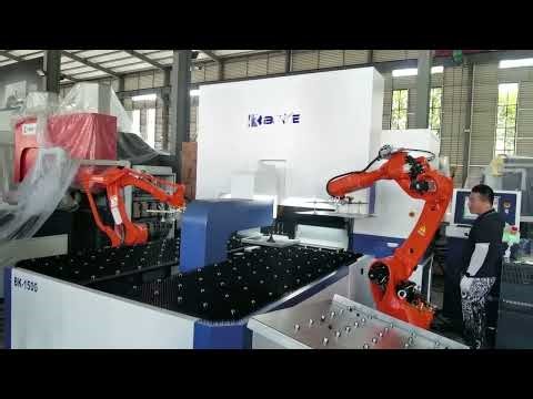 #automation #robot #sheetmetal Industrial mechanical arm bending sheet metal