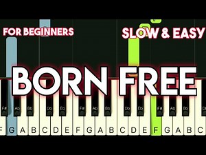 MATT MONRO - BORN FREE | SLOW & EASY PIANO TUTORIAL