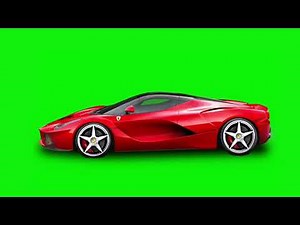 Green Screen Red Ferrari LaFerrari Car | Green Screen 2014 Ferrari | Car Animation|Green Screen Car