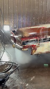 60 Impala. Look how nice the metal is as the paint melts off #60impala #impalarestoration #chemicalstripping #classiccarrestoration #classiccarrestorations #chemicaldipping | MetalWorks Paint & Rust Removal
