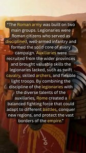 “Strength in Unity: Legionaries and Auxiliaries of the Roman Army” #RomanHistory #AncientRome #Legionaries #Auxiliaries #MilitaryHistory #WorldHistory #HistoryFacts #romanempire | Roman World