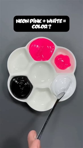 Aurora Arts on Instagram: "Neon Pink + White + Black Color #colormaster #satisfying #mixingcolors #shots Dm for credit or remove"