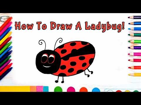 How To Draw A Ladybug! (Art For Kids!) - Easy Step By Step Beginner Art/Drawing Lesson!