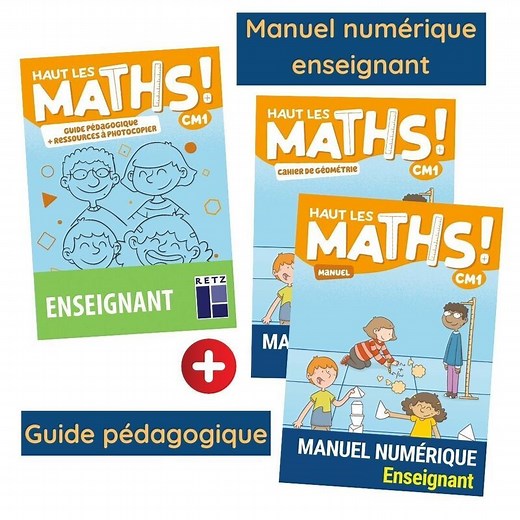 Haut les maths ! CM1 - Manuel   guide pédagogique - num enseignant adoptant 5 ans gratuit - Manuel numérique enseignant | Éditions Retz