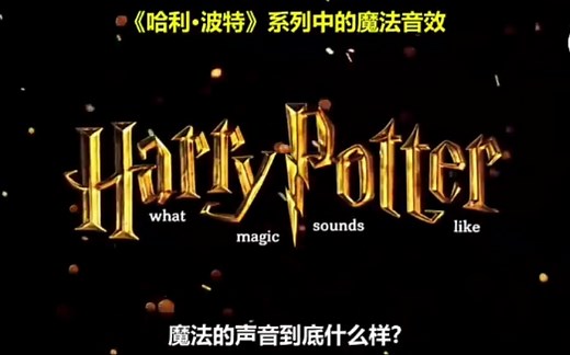 【深度解析魔法世界神奇音效】魔法的声音到底是什么样的《哈利波特》的导演和音效设计师纯凭想象力设计出适合每种咒语的独特声音（本片来自油管主Nerdwriter1）_哔哩哔哩_bilibili