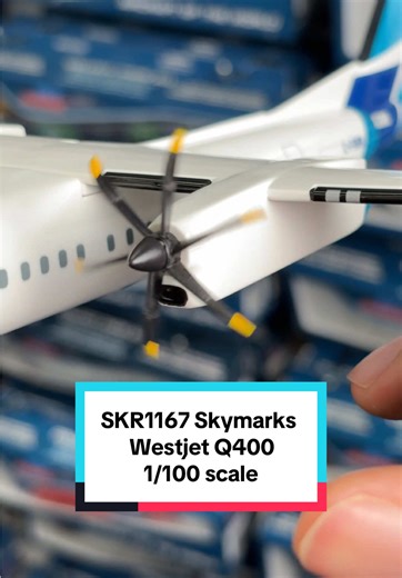 🛩️ Are you a fan of #WestJet ? Prove it with this Skymarks Q400 replica in 1/100 scale! Search for SKR1167 on our website. #plane #avgeek #airplaneshop