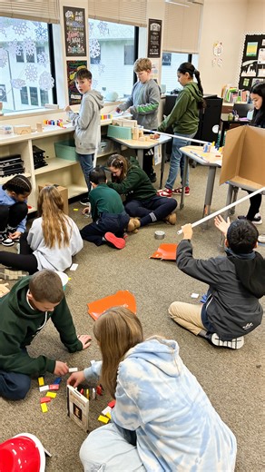 As part of Science Immersion this week, our grade 5 students explored engineering by designing and building a Rube Goldberg machine! Working in small groups, students collaborated to plan each section, problem-solve, and bring their creative ideas to life. Watch as they explain their plans and see how the final product performed. Great job, Grade 5! 👏🔧⚙️✨ | The Bear Creek School